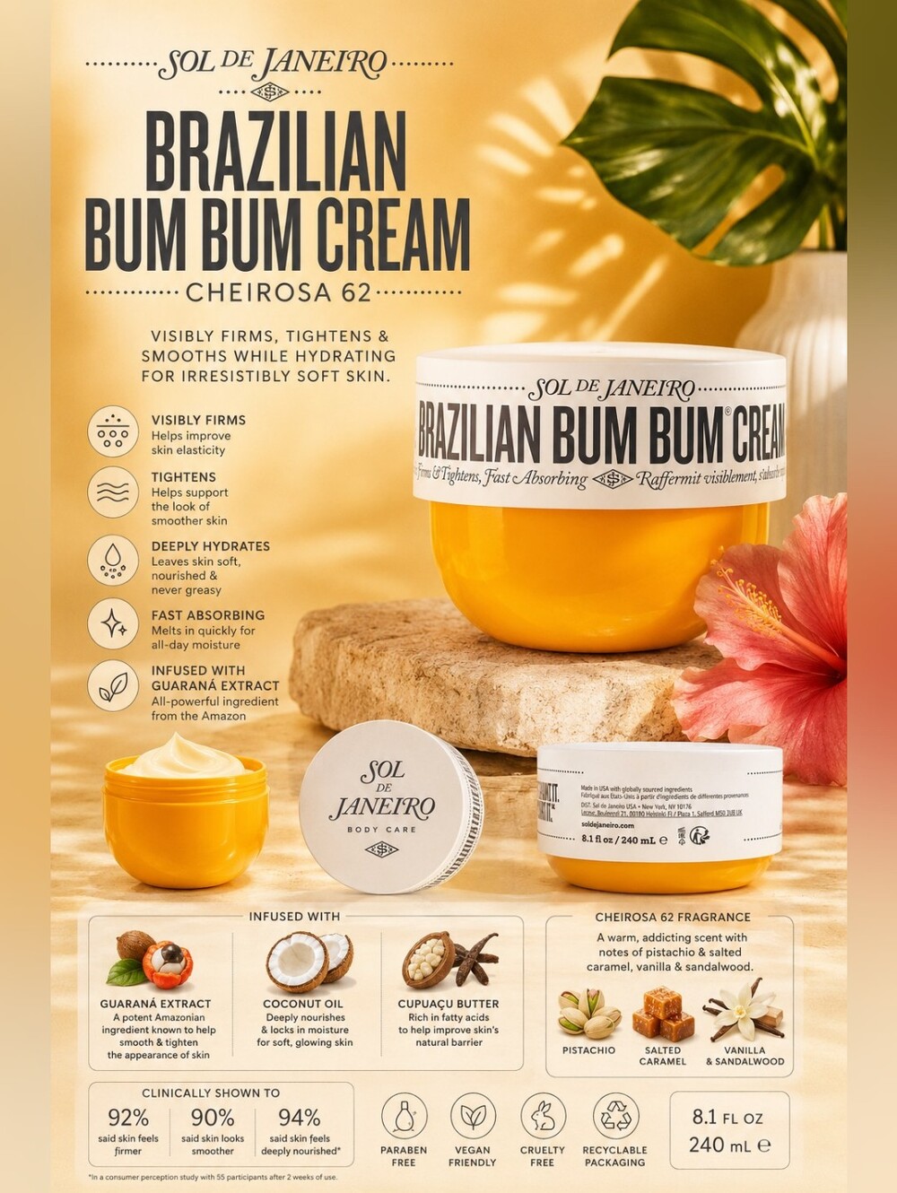 Sol de Janeiro Brazilian Bum Bum Cream Cheirosa 62 240 mL